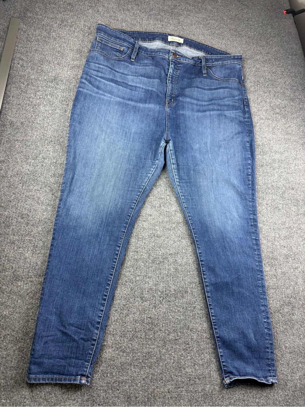 Madewell Curvy High Rise Slim Skinny Jeans in Washed Blue, Size 37 - Picture 2 of 12